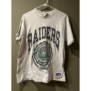 Vtg Oakland Raiders T Shirt Nutmeg Gray NFL Member Club USA Made 90s Y2K
